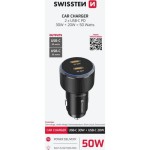 Adaptér 2x USB-C PD 50W SWISSTEN
