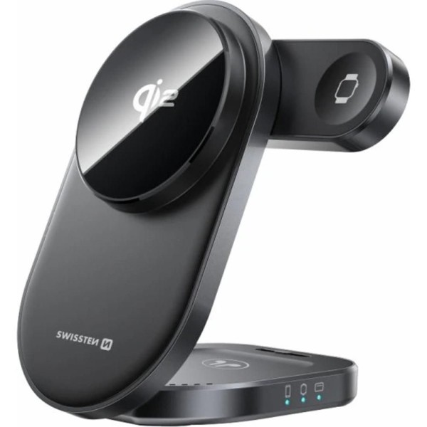 Skládací Qi2 nabíječka 3v1 SWISSTEN