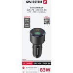 Adaptér USB-C PD + USB-A 63W SWISSTEN