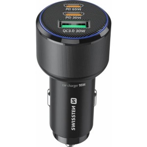 Adaptér 2x USB-C PD+USB-A 95W SWISSTEN