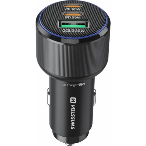 Adaptér 2x USB-C PD+USB-A 95W SWISSTEN