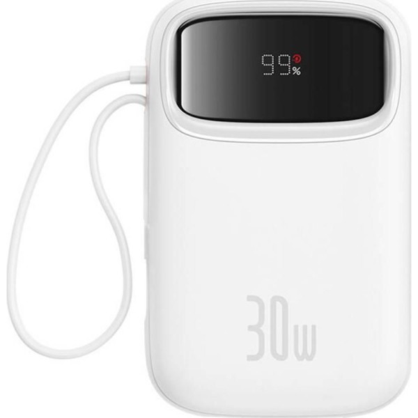Qpow2 10000mAh, 30W, USB-C bílá BASEUS