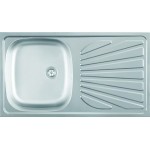 Metalac Inko, nerezový dřez LUNA FLEX 1D s odkap. universal, nerez 0,5 mm (770 x 435 x 155 mm), průměr 60 mm pro sifon, 5 let záruka