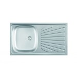 Metalac Inko, nerezový dřez LUNA FLEX 1D s odkap. universal, nerez 0,5 mm (770 x 435 x 155 mm), průměr 60 mm pro sifon, 5 let záruka