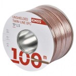Dvojlinka nestíněná 2x2,5mm průhledná, 100m