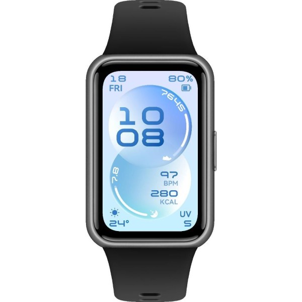 Band 11 Black Fluoroelastom.Strap HUAWEI