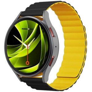 Easy Strap Magnet.Watch 22mm Bk/Yell MO
