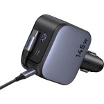 145W nab.do auta 2xUSB-C/USB-A+kabUGREEN