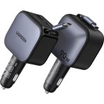 90W nab.do auta USB-C/USB-A+kabel UGREEN