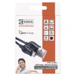 USB kabel 2.0 A/M - micro B/M 1m černý, Quick Charge