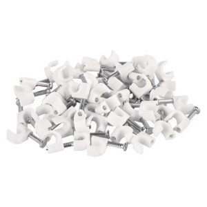 Kabelová příchytka 6 mm, bílá, 50 ks