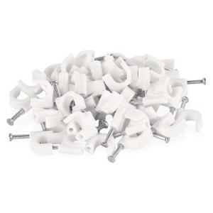 Kabelová příchytka 10 mm, bílá, 50 ks