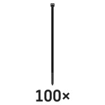 Stahovací páska 350×4,8 mm, černá, 100 ks