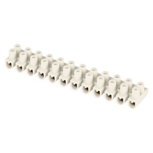 Šroubová svorkovnice 12× 2,5–4 mm2, 450 V, bílá