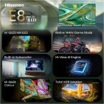 75E8S QLED TV HISENSE