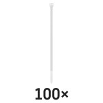 Stahovací páska 300×3,5 mm, bílá, 100 ks