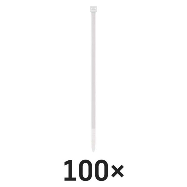 Stahovací páska 300×3,5 mm, bílá, 100 ks