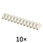 Šroubová svorkovnice 12× 2,5–4mm2, 450 V, bílá, 10 ks