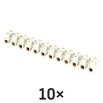 Šroubová svorkovnice 12× 4–6mm2, 450 V, bílá, 10 ks