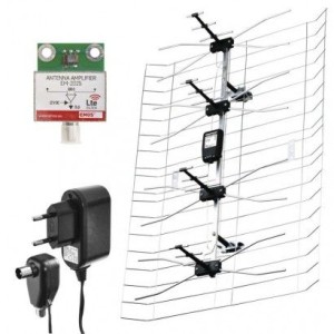 Venkovní anténa EMOS EM-025, 0–100 km DVB-T2