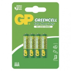 Zinková baterie GP Greencell AAA (R03)