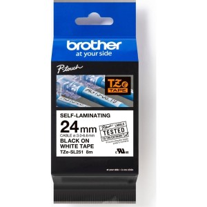 TZESL251 Páska 8mx24mm ČB Lam. BROTHER
