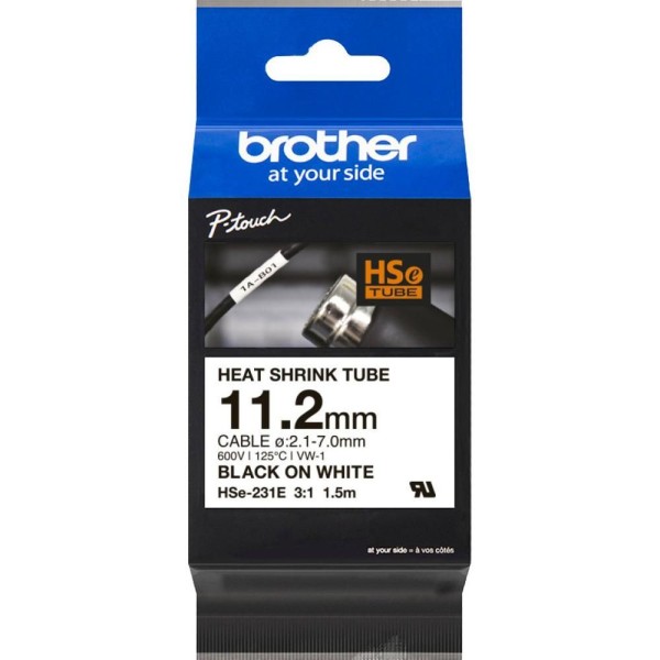 HSE231E Páska ČB 1,5mx11,2mm BROTHER