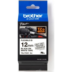 TZEFX231 Páska 12mm ČB Lam. BROTHER