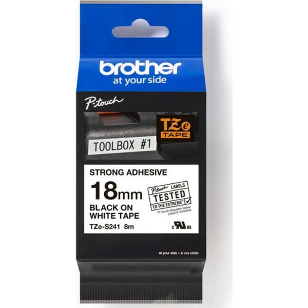 TZES241 Páska 18mm ČB Lam. BROTHER