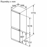 KIN86ADB0 CHLADNIČKA KOMBI VEST. BOSCH