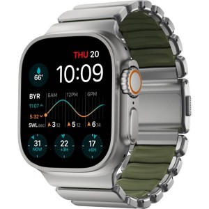 Stratos FKM AW 45/46/49mm Sil/Grn NOMAD