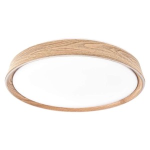 LED přisazené svítidlo ILVI, kruhové 45W, stmívání+CCT, dřevo