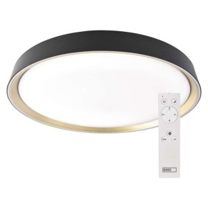 LED přisazené svítidlo ILVI, kruhové 45W, stmívání+CCT, černá+champagne