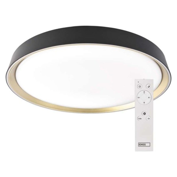 LED přisazené svítidlo ILVI, kruhové 45W, stmívání+CCT, černá+champagne