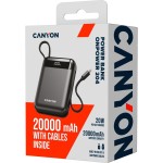 PB204B powerbanka 20000mAh Black CANYON