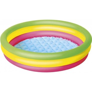 Nafuk. bazén 102cm růž-žlu-zel BESTWAY