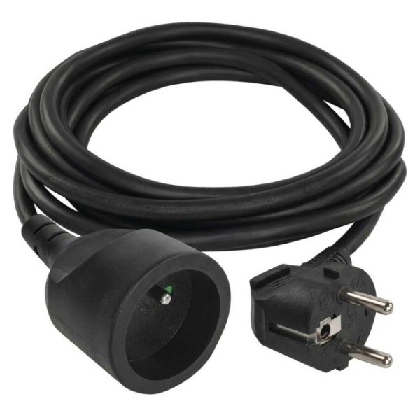 Prodlužovací kabel 3 m / 1 zásuvka / černý / PVC / 1,5 mm2