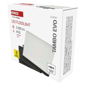 LED reflektor TAMBO EVO, 30 W, 3000 lm, IP65, černý