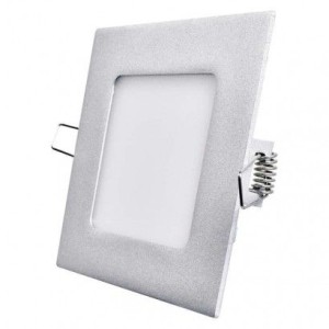 LED panel 120×120, čtvercový vestavný stříbrný, 6W neutr. b.