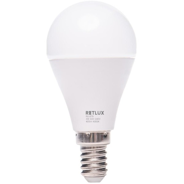 RLL 679 G45 E14 miniG 3W CW D RETLUX
