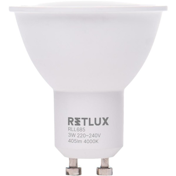 RLL 685 GU10 bulb 3W CW D RETLUX