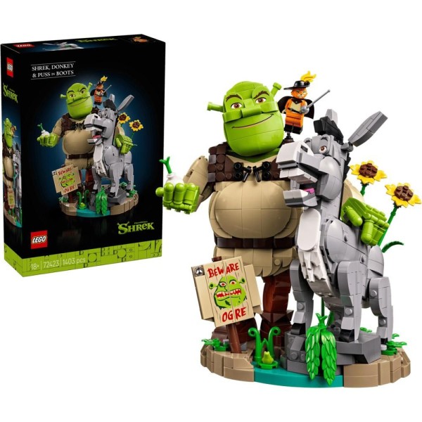 72423 Shrek,Oslík a Kocour v botách LEGO