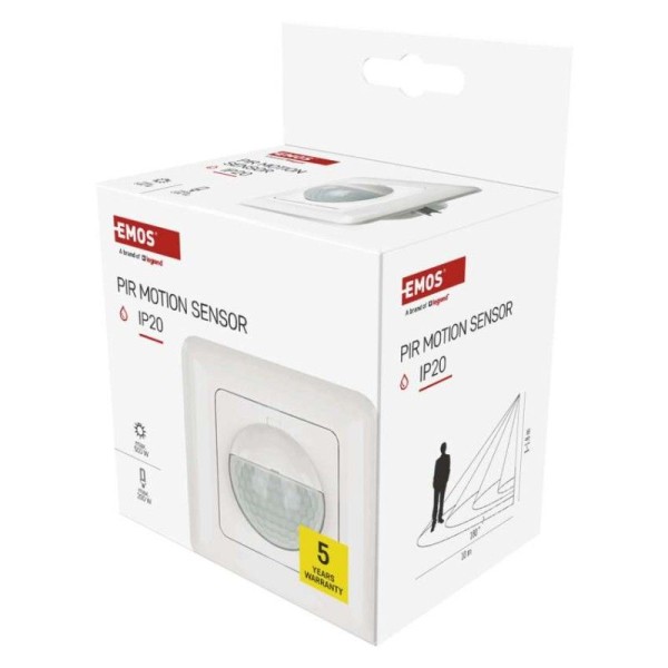 PIR senzor (pohybové čidlo) IP20 500W bílé