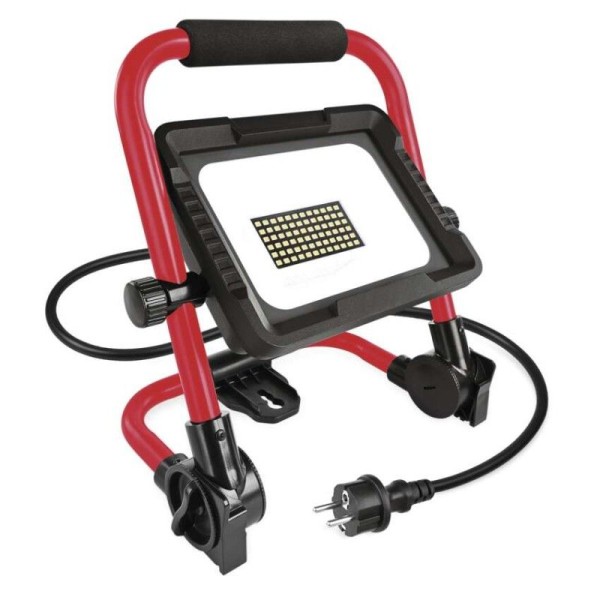 LED reflektor ELION 30W, červeno-černý, IP65, 4800 lm, neutrální bílá