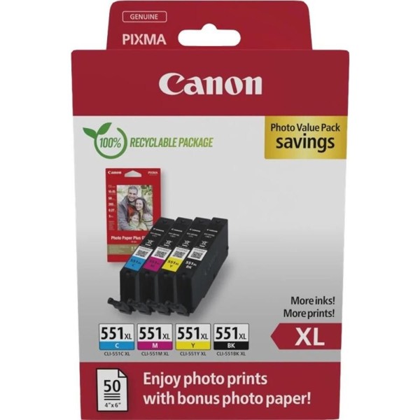 CLI-551XL 6443B008 CMYK color INK CANON