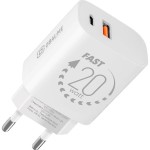 Nabíječka USB-A+USB-C 20W White OBAL:ME