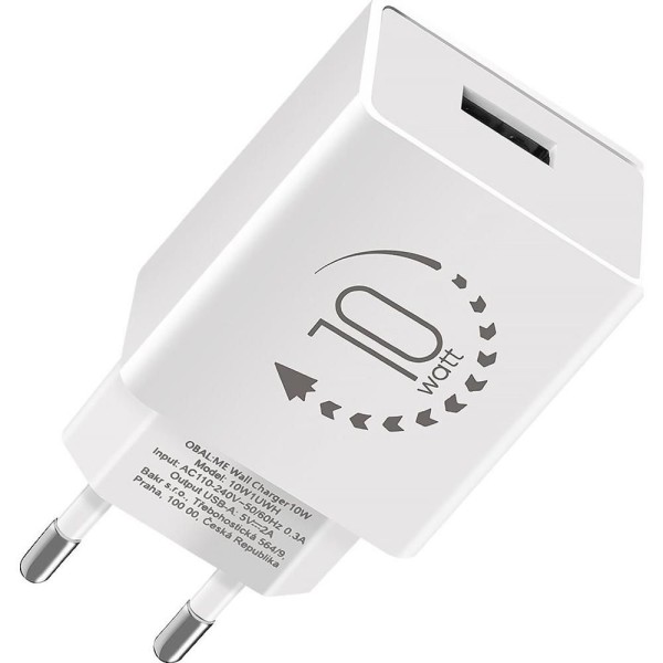 Nabíječka USB-A 10W White OBAL:ME