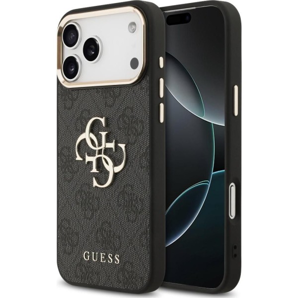 PU Leather 4G iPhone 17 Pro Max Bk GUESS