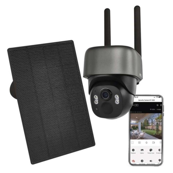 GoSmart Venkovní bateriová kamera IP-1200G WASP s WiFi a solárním panelem