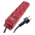 Prodlužovací kabel gumový – 4 zásuvky, 10m, 1,5mm2, IP44